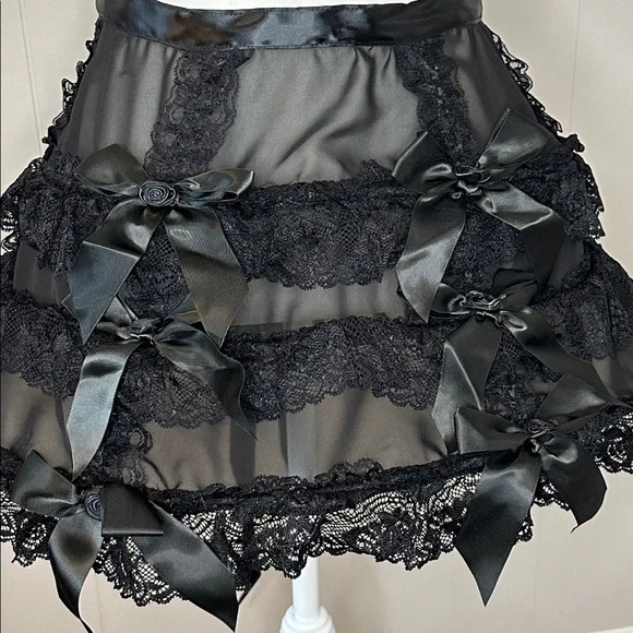 NWT Dolls Kill Death to Sunshine Cage Hoop Mini Skirt - Picture 3 of 15